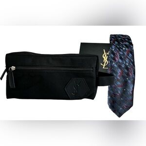 Bundle Authentic YSL Pouch and YSL necktie